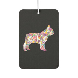 Désodorisant Pour Voiture motif de fleur bulldog français cadeau de chien c