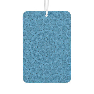 Désodorisant Pour Voiture Motif de Knit bleu Vintage Kaleidoscope fractal
