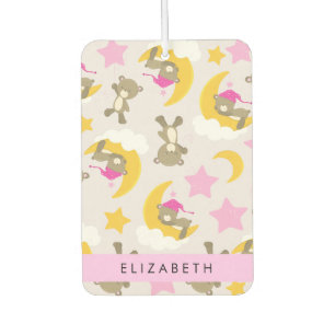 Désodorisant Pour Voiture Motif D'Ours, Nounours, Étoiles, Votre Nom