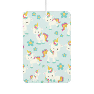 Désodorisant Pour Voiture Motif D'Unicornes, De Mignons Unicornes, Fleurs