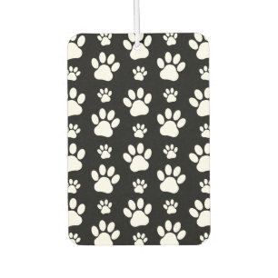 Désodorisant Pour Voiture Motif, Empreintes de pattes, pattes de chien, noir