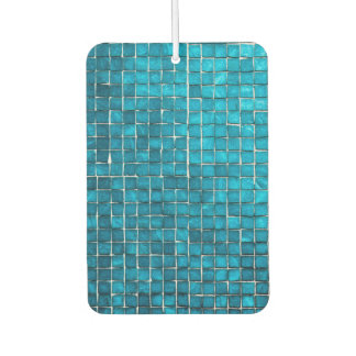 Désodorisant Pour Voiture Motif en mosaïque bleue