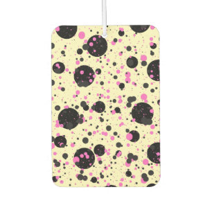 Désodorisant Pour Voiture Motif Glamour à pois rose et noir