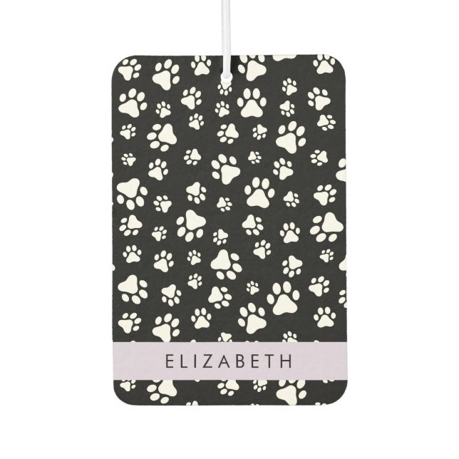 Désodorisant Pour Voiture Motif mâle, Patrouilles de chien, Noir et Blanc, V (Devant)