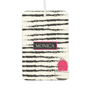 Désodorisant Pour Voiture Motif rayé Cactus rose