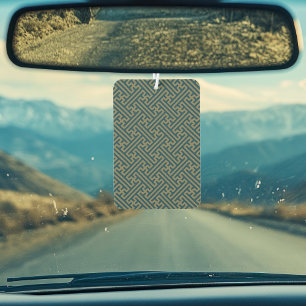 Désodorisant Pour Voiture Motif Sayagata, Japonais, Or et Bleu Nuit