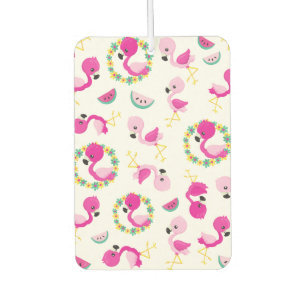 Désodorisant Pour Voiture Motif tropical, Flamants roses, pastèques, Fleurs
