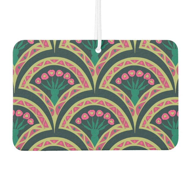 Désodorisant Pour Voiture motif vert en forme de coque (Devant)