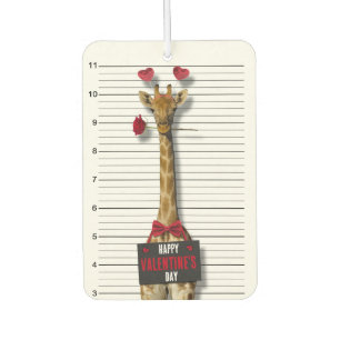 Désodorisant Pour Voiture Mugshot Guilty Giraffe Drôle Heureuse Sainte-Valen