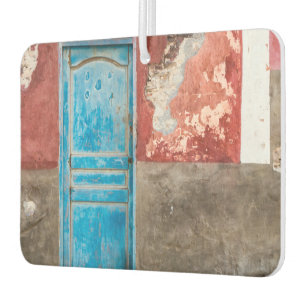 Désodorisant Pour Voiture Mur coloré avec porte bleue