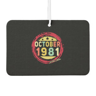 Désodorisant Pour Voiture Né Octobre 1981 Cadeau Vintage