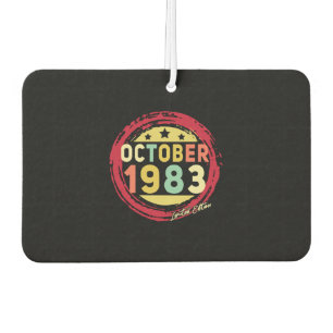 Désodorisant Pour Voiture Né Octobre 1983 Cadeau Vintage