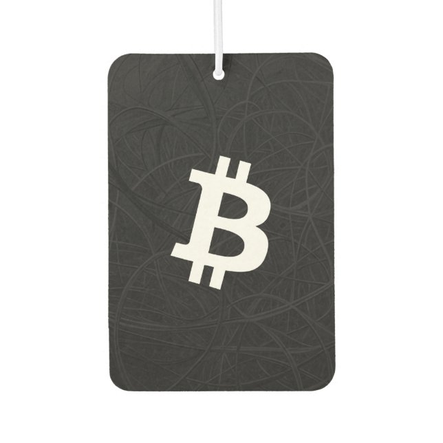 Désodorisant Pour Voiture Neurone Bitcoin Noir (Devant)