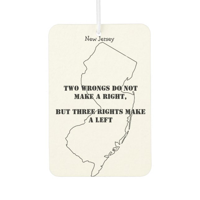 Désodorisant Pour Voiture New Jersey  (Devant)