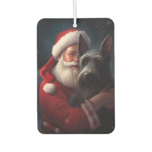 Désodorisant Pour Voiture Noël festif écossais du Terrier Santa Claus