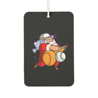 Désodorisant Pour Voiture Noël Père Noël Avec Batte De Baseball