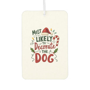 Désodorisant Pour Voiture Noël Probablement Décorer Chien Xmas Famille 2