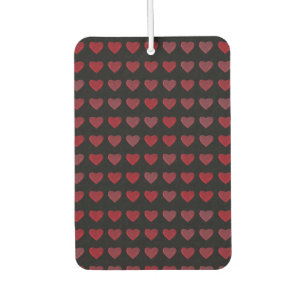 Désodorisant Pour Voiture Noir aux coeurs rouges