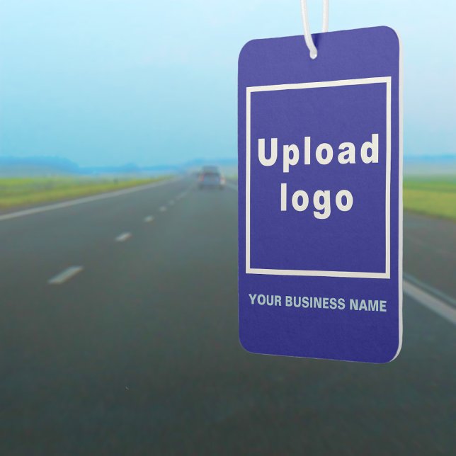 Désodorisant Pour Voiture Nom commercial et logo sur Blue Air Freshener (Business name and logo on blue air freshener)