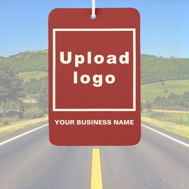 Désodorisant Pour Voiture Nom commercial et logo sur Red Air Freshener (Red air freshener with your business name and logo)