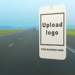Désodorisant Pour Voiture Nom de l'entreprise et logo sur White Air Freshene