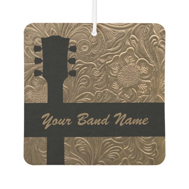 Désodorisant Pour Voiture Nom personnalisé Band Merch Guitare Rock Country M (Devant)