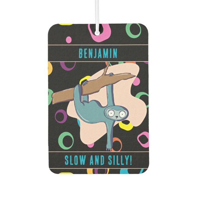 Désodorisant Pour Voiture Nom personnalisé Fanny Sloth (Devant)