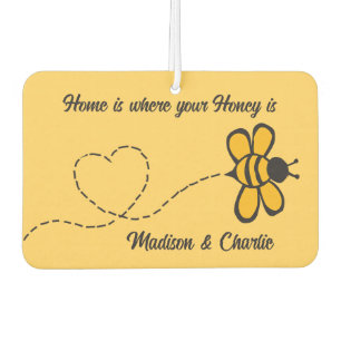 Désodorisant Pour Voiture Nom personnalisé Love Bee