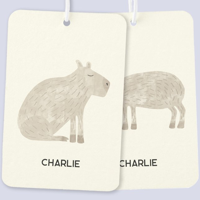 Désodorisant Pour Voiture Nom personnel de Fun Capybara (Fun personalized custom name capybara vehicle or car air freshener)