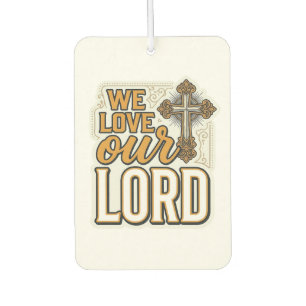 Désodorisant Pour Voiture Nous aimons notre Seigneur Vintage Cross Christian