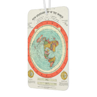 Désodorisant Pour Voiture Nouvelle carte standard du monde Terre plate Terre