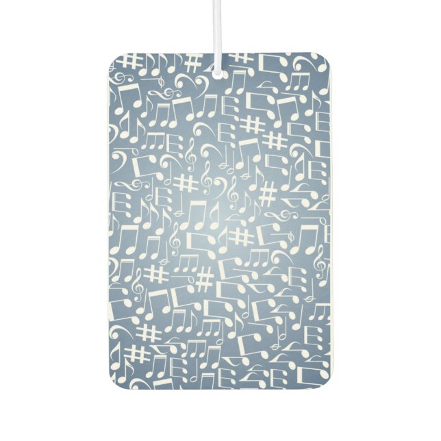Désodorisant Pour Voiture Nuances Bleu Fumé Clair à Foncé Tons Doux (Devant)