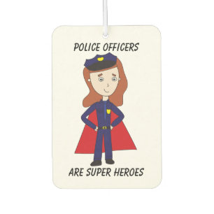 Désodorisant Pour Voiture Officiers de police Super Héros (Femme)