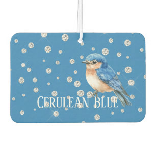 Désodorisant Pour Voiture Oiseau bleu céruléen faux diamants