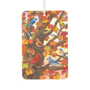 Désodorisant Pour Voiture Oiseaux dans l'érable d'automne