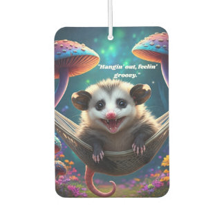 Désodorisant Pour Voiture Opossum psychédélique personnalisé Hippie