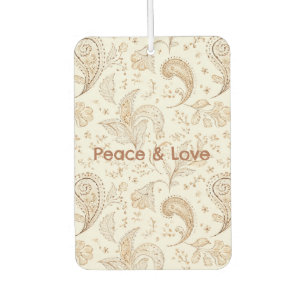Désodorisant Pour Voiture Paix Amour Bohème Hippie Années Soixante Paisley