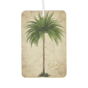 Désodorisant Pour Voiture Palmier vintage Marbre Tropical Elégant
