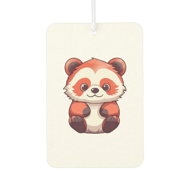 Désodorisant Pour Voiture Panda rouge mignonne (Devant)
