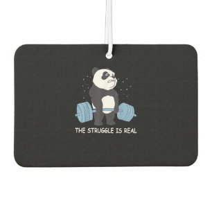 Désodorisant Pour Voiture Panda Struggle Est Vraiment Bear Deadlift Funny Gy