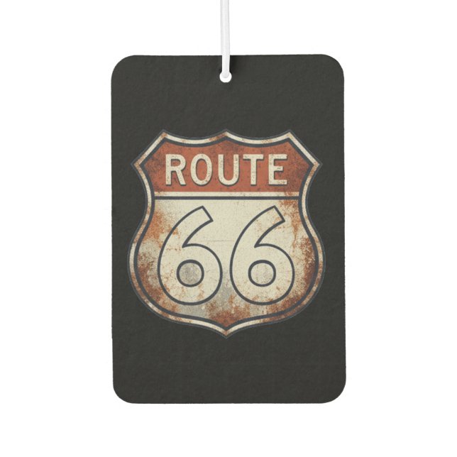 Désodorisant Pour Voiture Panneau rouillé de la route 66 (Devant)