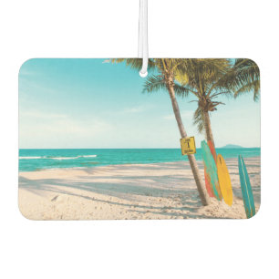 Désodorisant Pour Voiture Panneaux de surf sur la plage lancer oreiller