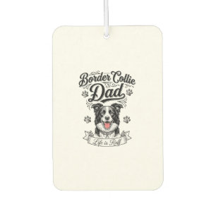 Désodorisant Pour Voiture Papa Border Collie T-shirt de chien gravure vintag