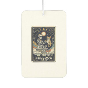 Désodorisant Pour Voiture Papa Bouledogue Français Vintage Squelette Tarot T