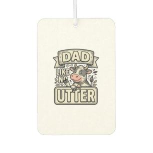 Désodorisant Pour Voiture Papa comme pas de pis drôle vache vintage vecteur
