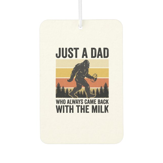 Désodorisant Pour Voiture Papa drôle est revenu avec le T-shirt vintage lait (Devant)