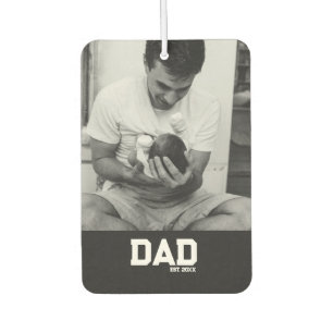 Désodorisant Pour Voiture Papa Est Photo Noir & Blanc Année Fête des Pères