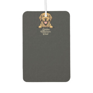 Désodorisant Pour Voiture Papa Golden Retriever Gravure Vintage