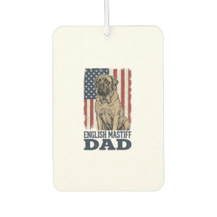 Désodorisant Pour Voiture Papa Mastiff Anglais Design de chien vintage patri
