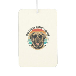 Désodorisant Pour Voiture Papa Mastiff Anglais Vintage Coucher de soleil Chi